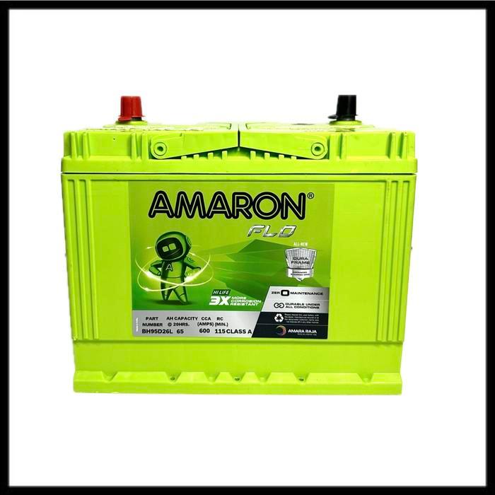 AKI MOBIL TOYOTA INNOVA LAMA DIESEL 95D26L AMARON AKI KERING ORIGINAL