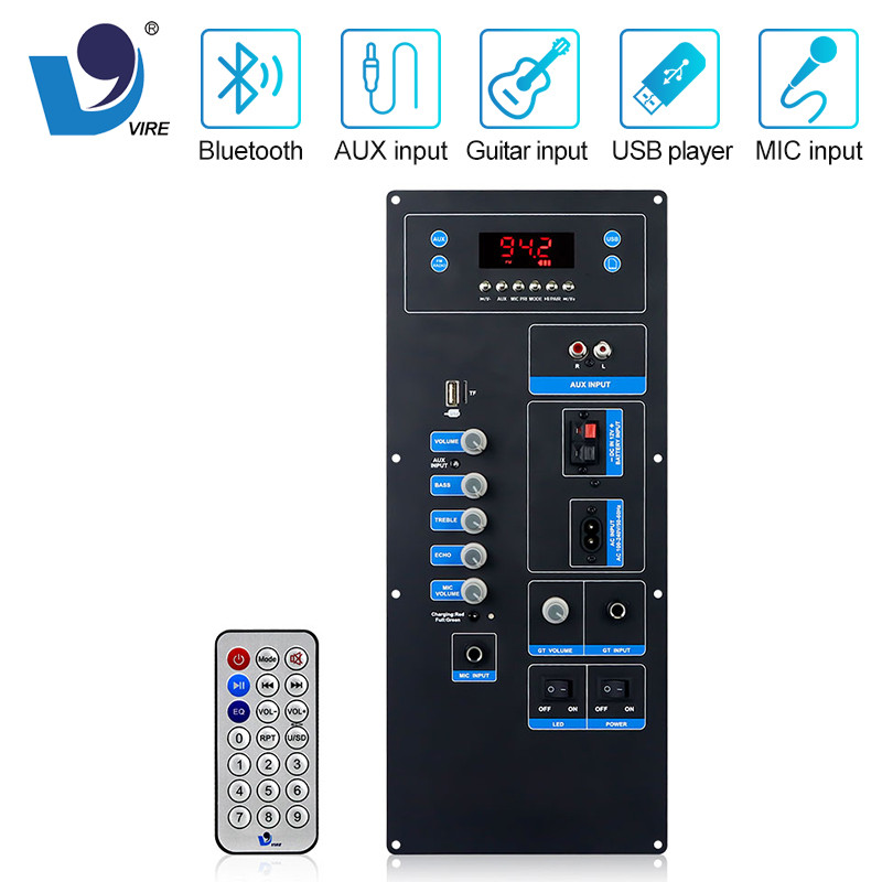 VIRE High Power DSP Bluetooth 5.3 Amplifier Board 8-18 Inch Trolley Speaker Outdoor Audio Amp Module