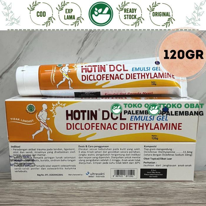 Hot In Dcl 120Gram Emulsi Gel Diclofenac Diethylamine Hotin Dcl 120 Gr Pasti Promo