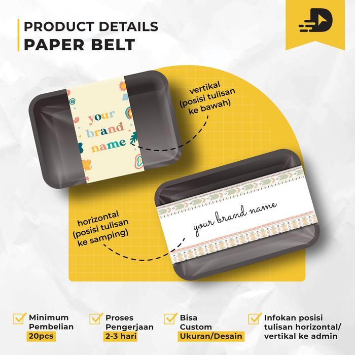 [ISI20 PCS] Paper Belt / Label Paper Custom Stiker