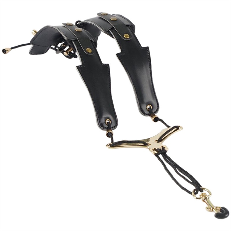 ABST Saxophone Shoulder Neck Strap Adjustable Saxophone Black Backpack Musical Instrument