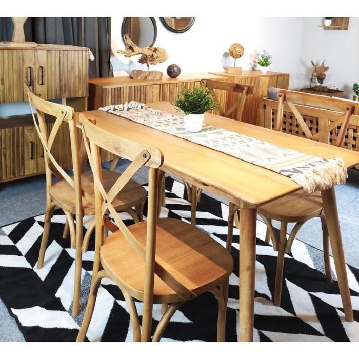 MEJA MAKAN 4 KURSI, KURSI CAFE, SET MEJA MAKAN 4 KURSI, KURSI MAKAN K4, MEJA MAKAN KAYU JATI - ., sa