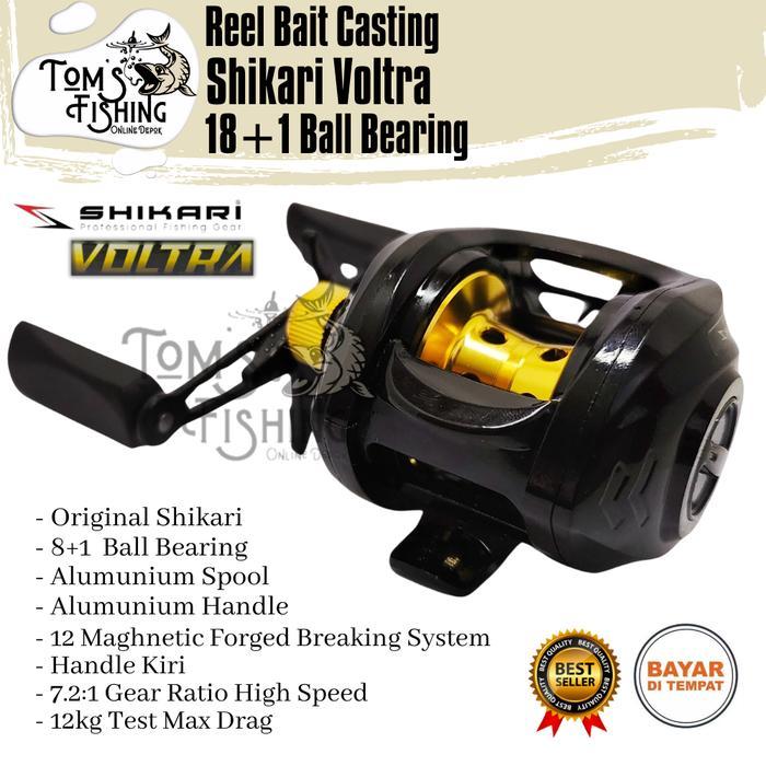 Reel Pancing BC SHIKARI VOLTRA 200L HS (18+1 Bearing) BaitCasting Power 12kg Murah - Toms Fishing
