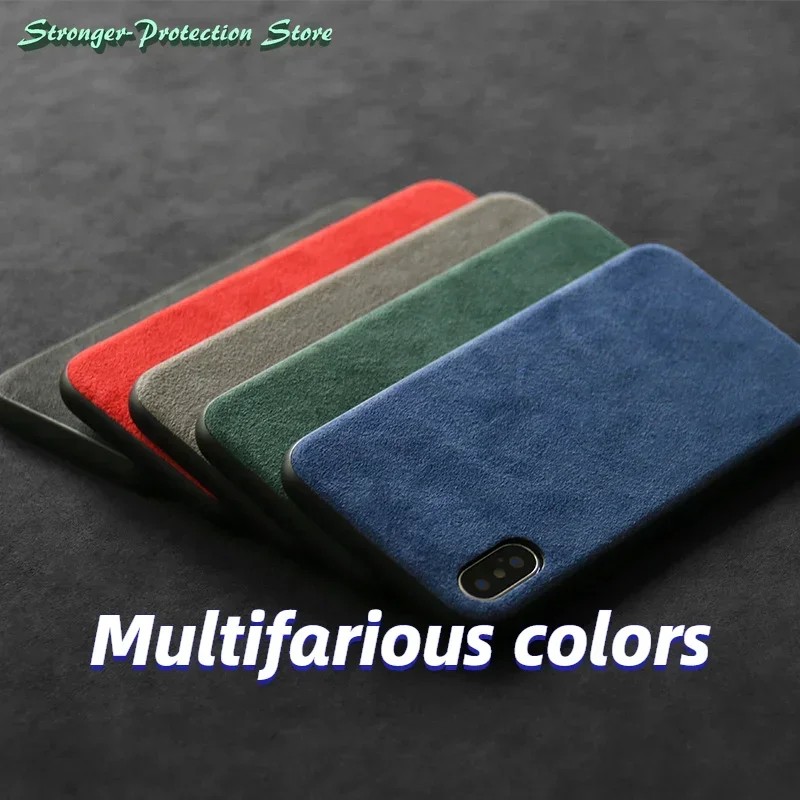 Italian Alcantara Leather Case for iPhone 17 Pro Max 16 Pro Max 15 Pro Max 14 13 12 11 Xs Max Xr