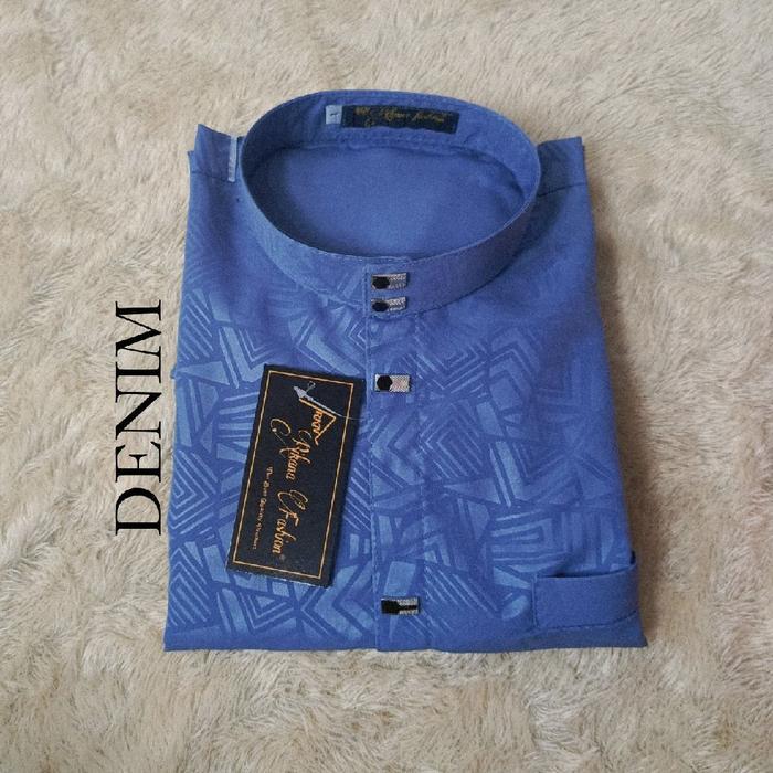 Kemko Sultan kemeja Koko atasan terbaik terlaris kancing jepret Muslim Baju Pria