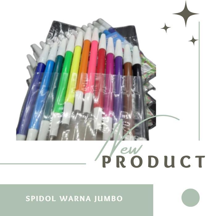 "New" Satu Set Spidol Warna Jumbo 12 Warna No 838 Colouring Marker Pencil Original Sepidol
