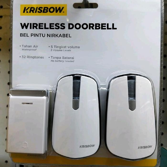 Bel Pintu Wireless Krisbow Two Bell 581-2 - Putih
