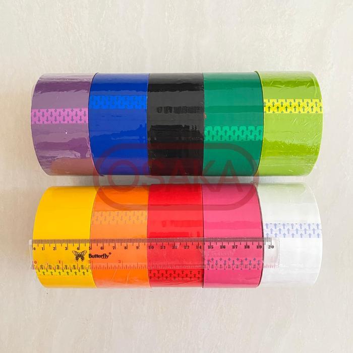 "New" Lakban / Isolasi Warna Putih Orange Ungu Merah 48mm / 2 inch DAIMARU