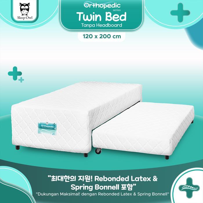 SLEEP OWL SPRINGBED 2in1 Orthopedic Rebonded 120 x 200 Kasur Sorong Anak 2 IN 1