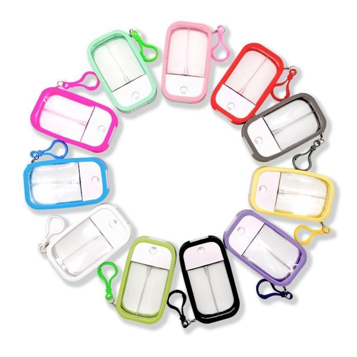 GROSIR Botol Polos Spray Pocket Hand Sanitizer 45 ML dengan Silikon Case dan Gantungan