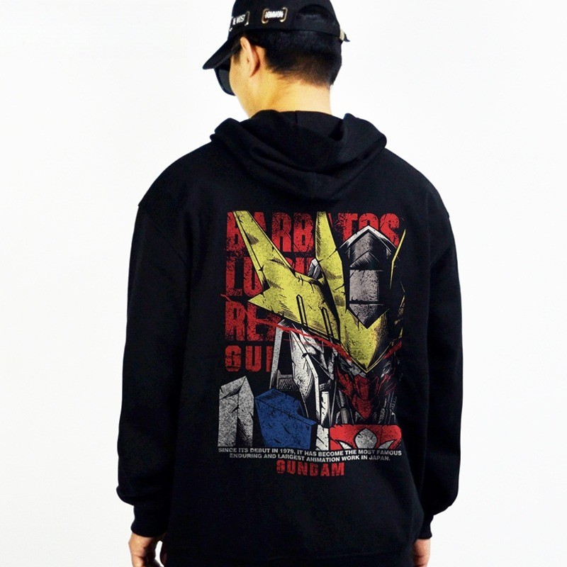 Japanese Anime GUNDAM Mobile Suit Gundam Babatos Co Branded Hoodie Long Sleeve Hoodie Hoodie