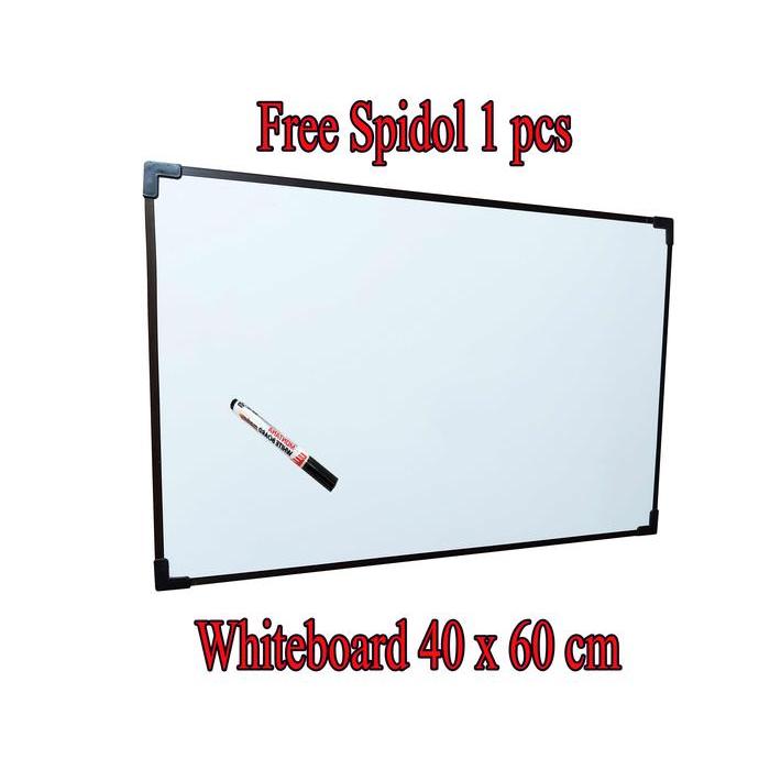 PAPAN TULIS WHITEBOARD 35X50CM GRATIS SPIDOL 1 PCS