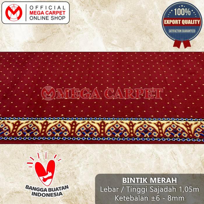 Karpet Masjid / Karpet Mushola / Karpet Sajadah - Harga Per-Meter [Motif Bintik Merah]
