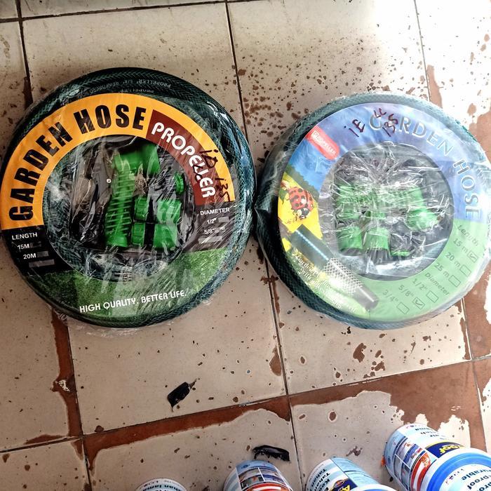 Stok Baru SELANG AIR BENANG TAMAN 15 METER + SEMPROTAN 5/8" INCH GARDEN HOSE