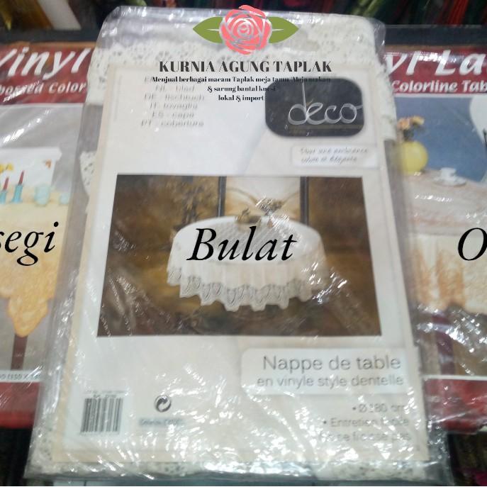 "New" Taplak Meja Makan Plastik Bening Oval Persegi Dan Bulat/ Taplak Meja Makan Plastik Bening 4