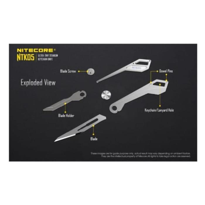 Nitecore Ntk05 Mini Titanium Utility Keychain Knife Portable Edc Co