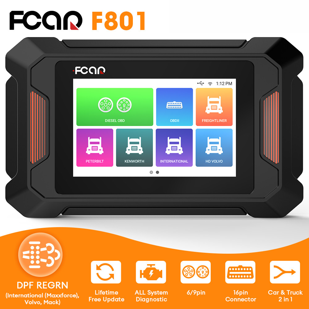 Fcar F801 Diesel Heavy Duty Truck Diagnostic Scanner Professional All System Oil Reset HD OBD Scanne