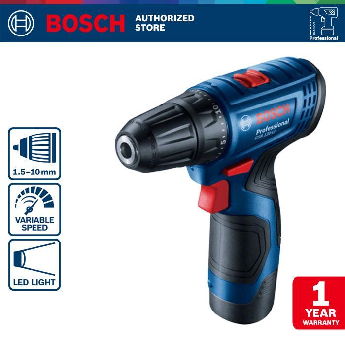 Bosch Cordless Drill Screwdriver / Bor Obeng Baterai 12Volt GSR 120-Li