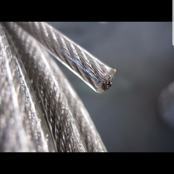 8MM 8 MM KAWAT SELING SLING BAJA LAPIS PLASTIK PVC WIRE ROPE GALVANIS