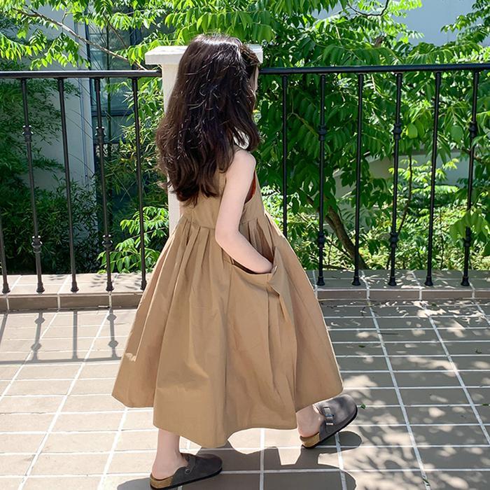 PREMIUM DRES PANJANG ANAK PEREMPUAN UMUR 3-12 TAHUN LENGAN ROMPI / DRES ANAK - ANAK