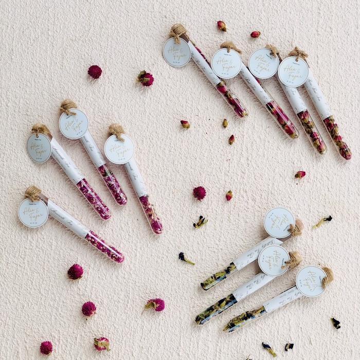 "New" Tea in Tube /Teh Floral kemasan Tube Kaca (Souvenir Cantik,Souvenir Teh,Tea,Tisane)