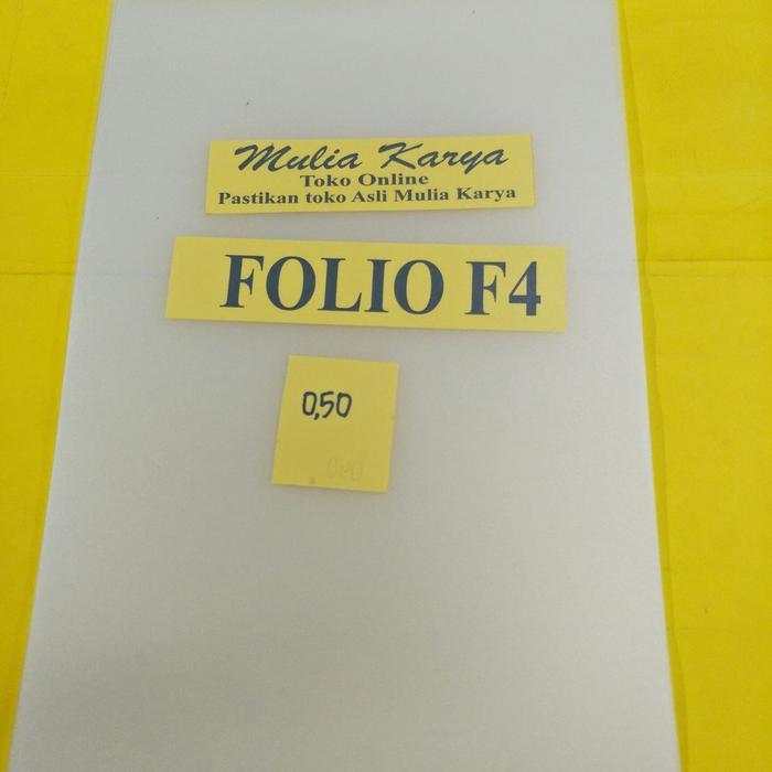 Stok Baru Plastik F4 Jilid Mika Kaku Bening Doff Dove 0.50