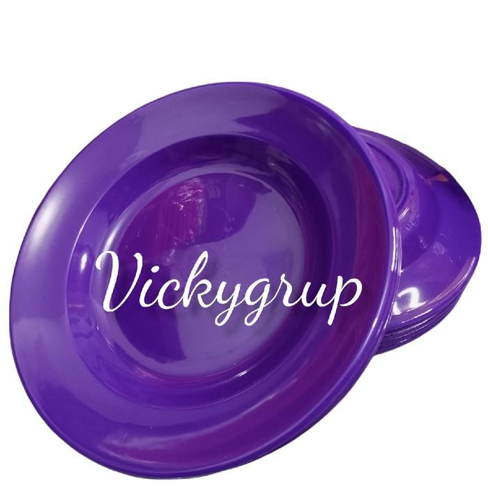 PIRING MELAMIN UNGU TUA 6 PCS