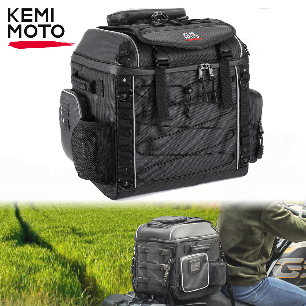 KEMiMOTO Motorcycle Travel Luggage Bag Tail Bag for Softail Sportster Dyna Touring Models Road King 