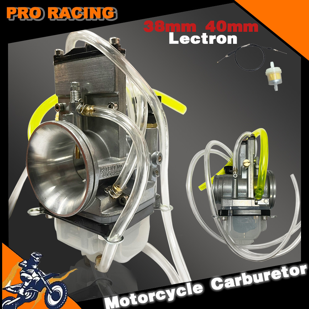 38mm 40mm Lectron High Velocity Adjustable Power Jet Carburetor with Cable For Yamaha YZ250F KX250F 