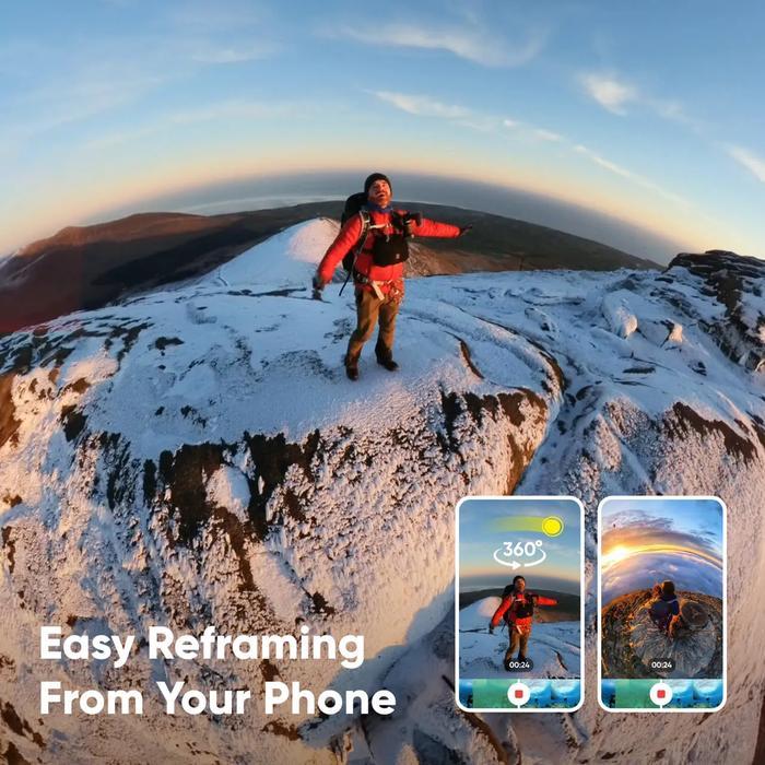 ORIGINAL INSTA360 X4 WATERPROOF 8K 360 ACTION CAMERA,4K WIDE-ANGLE VIDEO, AI EDITING STABILIZATION,