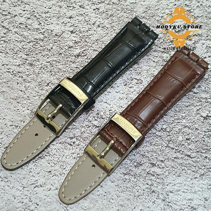 STRAP TALI JAM TANGAN SWATCH KULIT 17MM 19MM 21MM SWATCH LEATHER STRAP