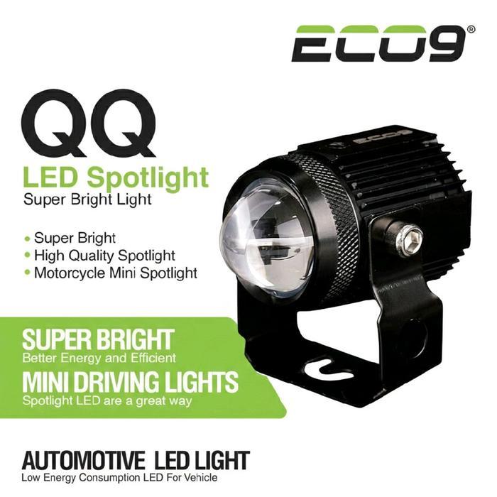 LAMPU LED TEMBAK D2 LASER ECO9 QQ LUMINOS 2 WARNA WHITE YELLOW CAR