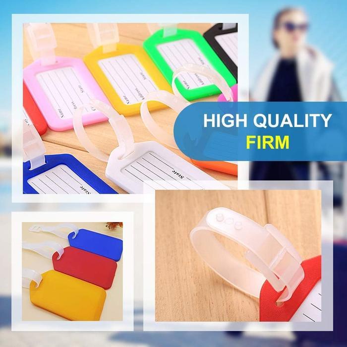 (100 PCS) Name Tag Koper / Tag Luggage / Luggage Tag Plastik / Tag Gantungan Koper / Name Tag Tas /