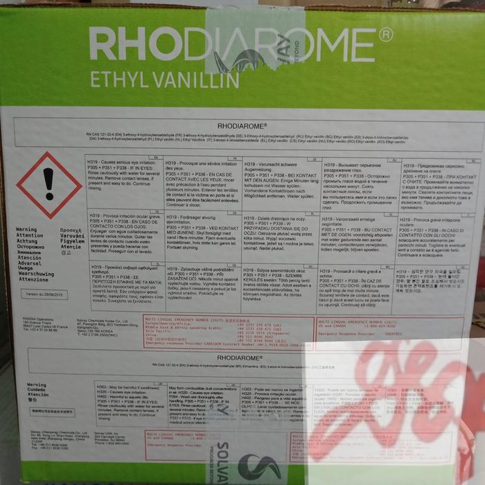 ETHYL VANILLIN RHODIAROME EX USA PK 1 KG
