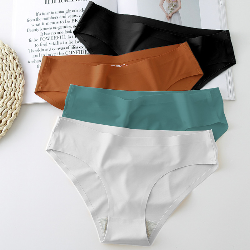 Trowbridge Seamless Women'S Panties Silk Satin Female Underwear Cozy Lingerie Sports Breathable