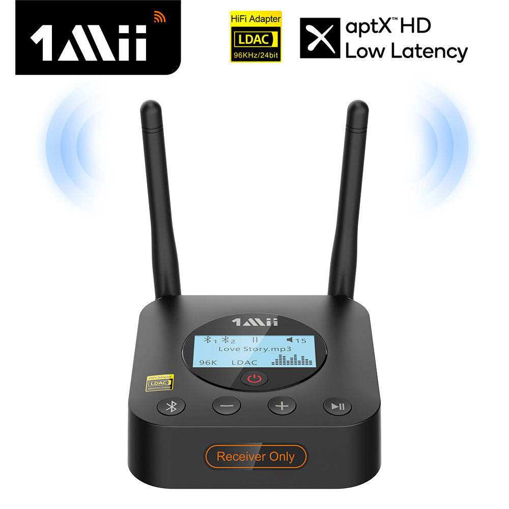 1Mii B06Pro+ Bluetooth 5.1 Receiver HiFi Audio aptX LL HD 3.5mm Aux LDAC Bluetooth Adapter for Home
