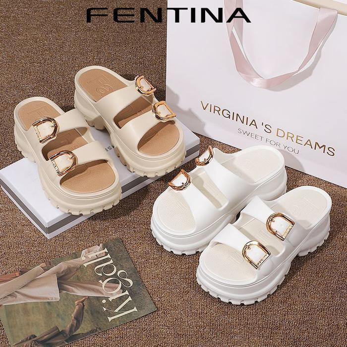 Calbi - Sandal Fuji Wanita Korea Premium Sandal Platform Wanita Tinggi Sandal Jelly Wanita