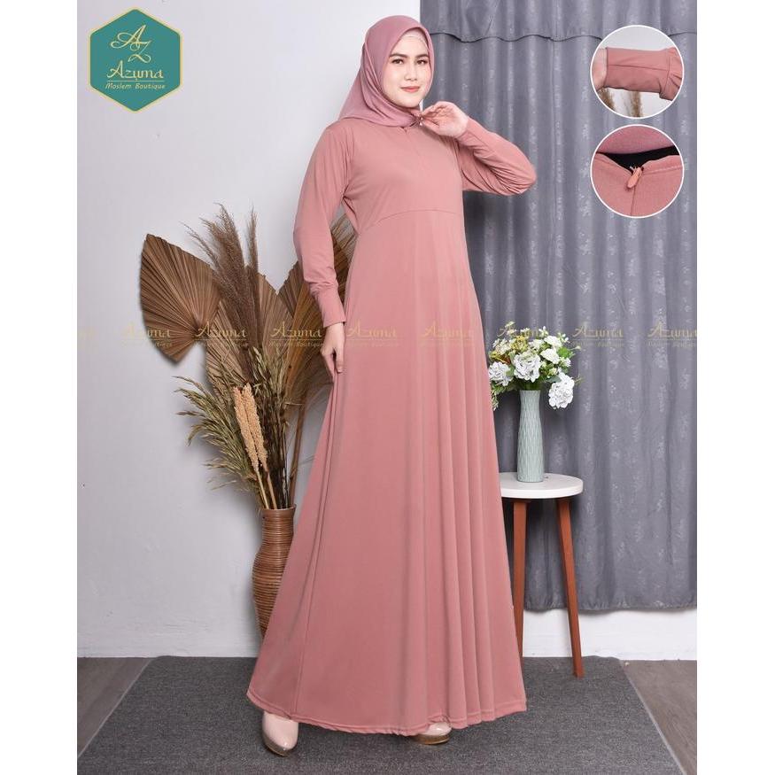 zeni Gamis Jersey Panjang Premium Busui Terbaru Bahan Import Korea Bahan Adam Terlaris Dan terviral