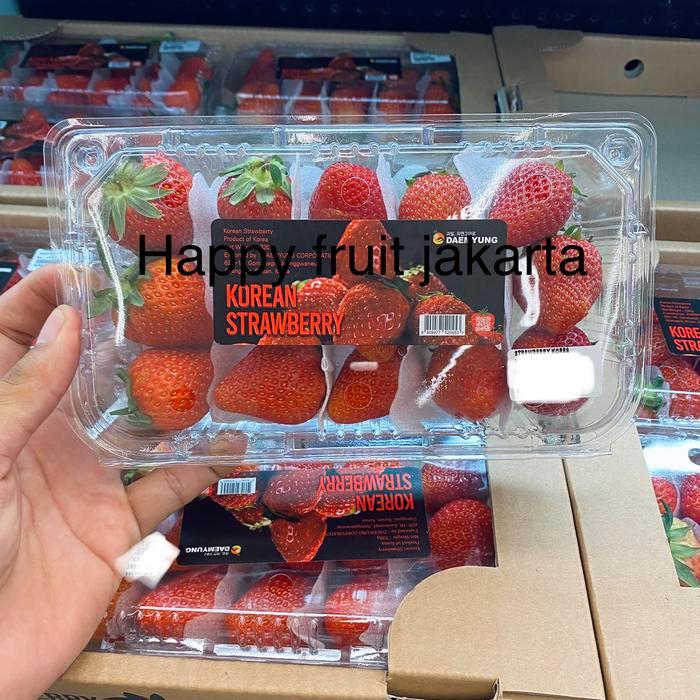 Strawberry red korea super 330 grm strawberry korea manis fresh 330g