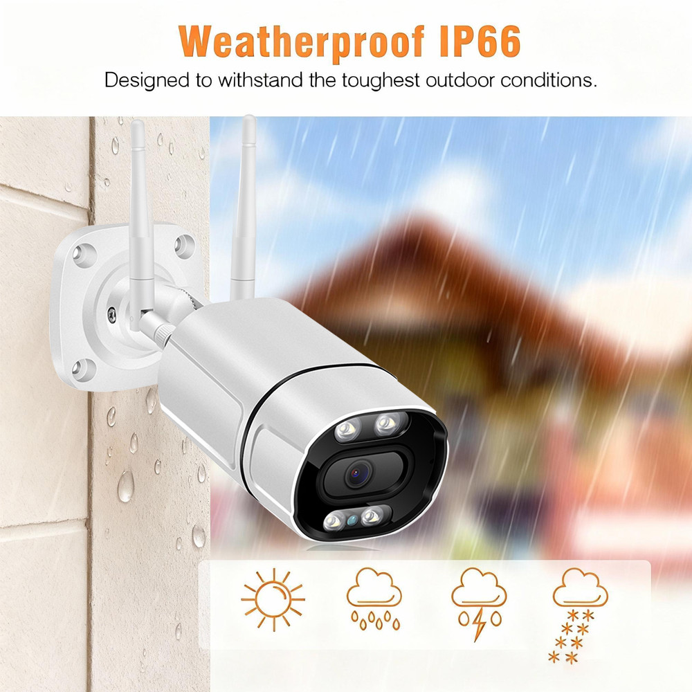 EseeCloud 16CH 5MP Bullet Outdoor CCTV Surveillance Set Two-way Audio Wireless WiFi NVR Kit Home