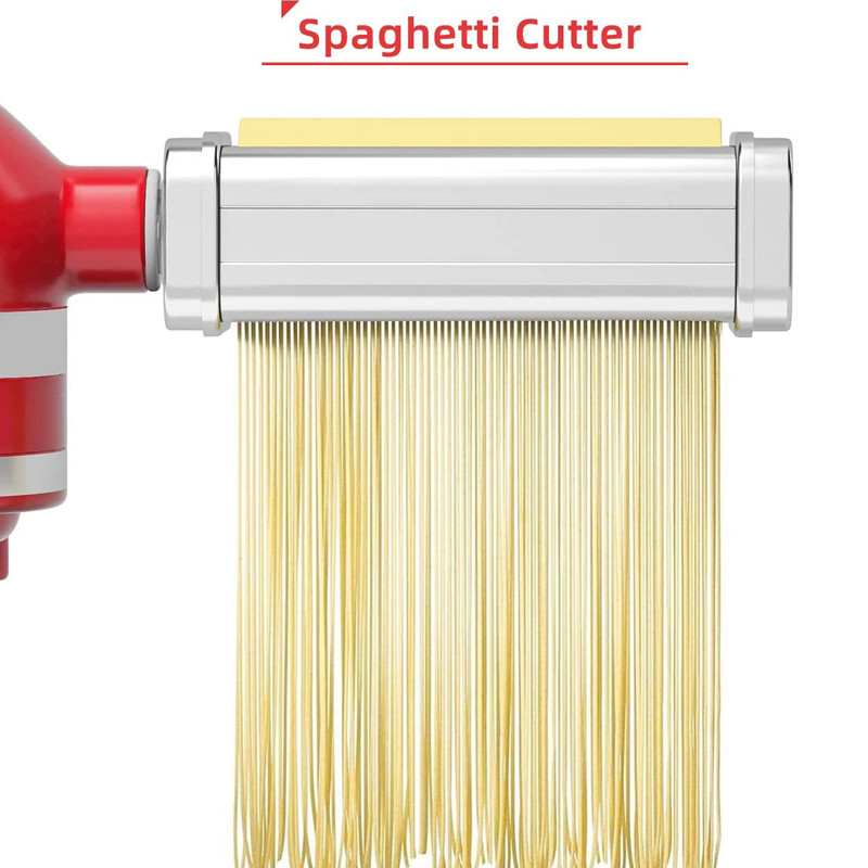 Pasta Maker for KitchenAid Pasta Roller Spaghetti Cutter Fettuccine Cutter Adjustable Stainless