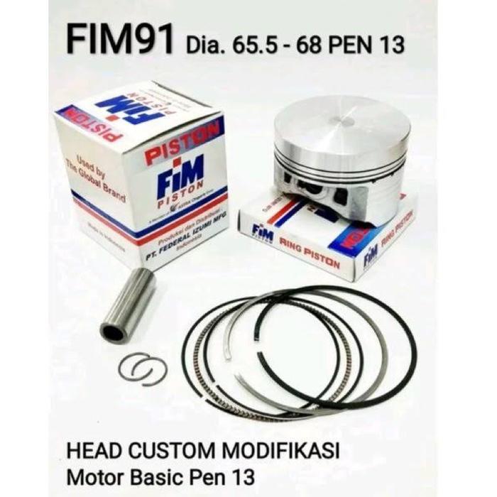 Piston Fim Mentah Custom Dome Yamaha Vega Jupiter Z Pin13 Fim91