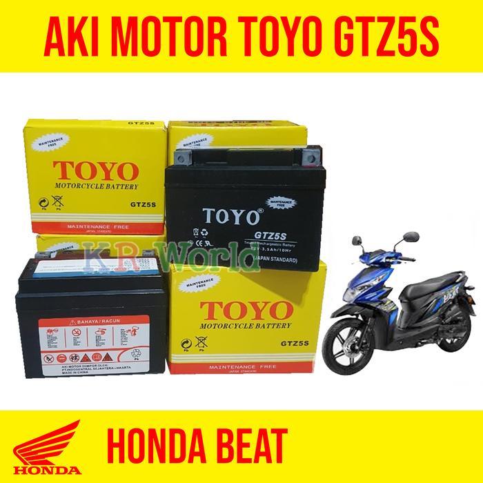 Aki Motor Honda Beat Merek Toyo Gtz5S 100% Original