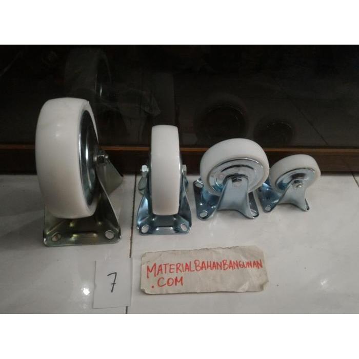Terlaris Best Quality 100% Original Roda 6 Inch Mati (Maju Mundur Saja) Roda Nylon Karet Troli
