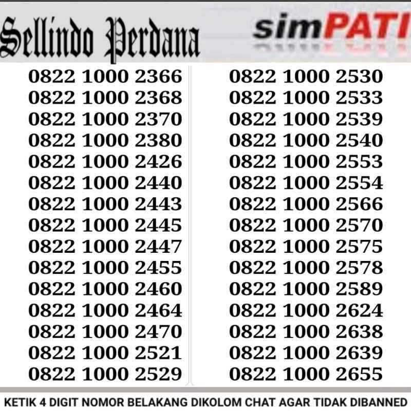Nomor cantik simpati Telkomsel combo sakti