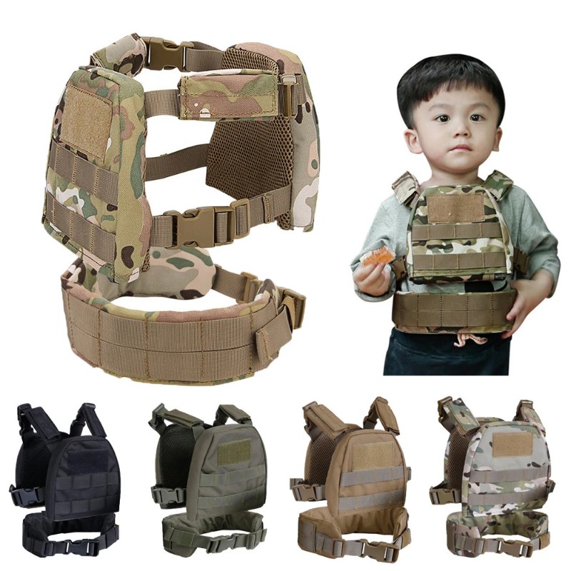 Kids Airsoft Molle Vest Camouflage Tactical Bulletproof Vests Military Uniforms At Armor Molle