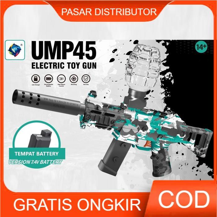 Mainan Anak BTC-3040 UMP45 ELECTRIC TOY GN Mainan Tembakan Water Seru Bubble Keren Outdoor Anak - Pa