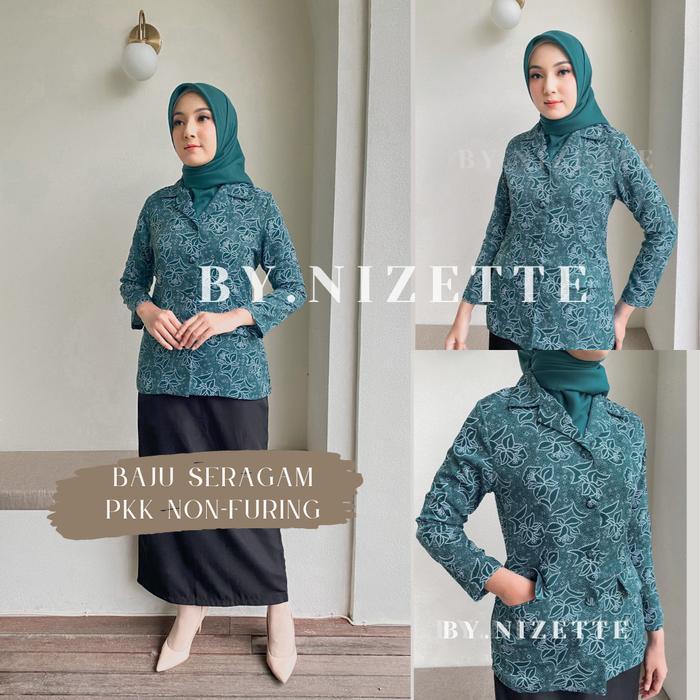 DISKON Seragam Baju PKK Wanita Non-Furing Atasan READY STOCK