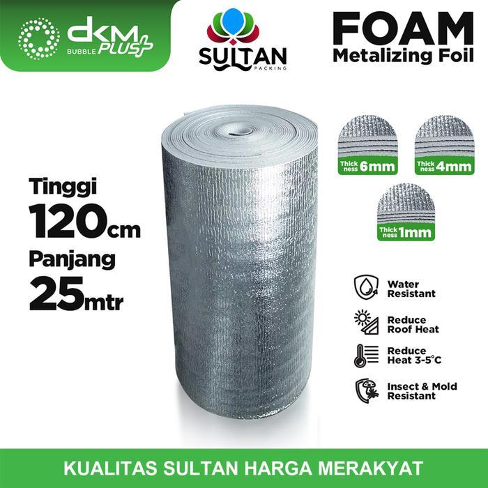 Alumunium foil thermal foam metalizing foil peredam panas atap roll
