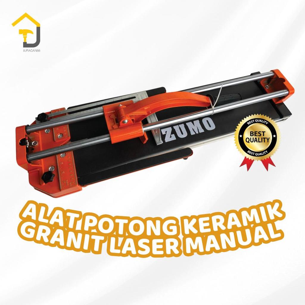 Alat Pemotong Keramik Granit Laser Manual 60cm / Meja Potong Keramik 600mm Bearing Tile Cutter / Mes